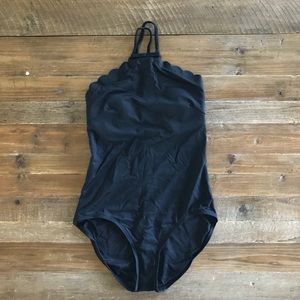 NWT Kate Spade Scalloped High-Neck One-Piece, XS